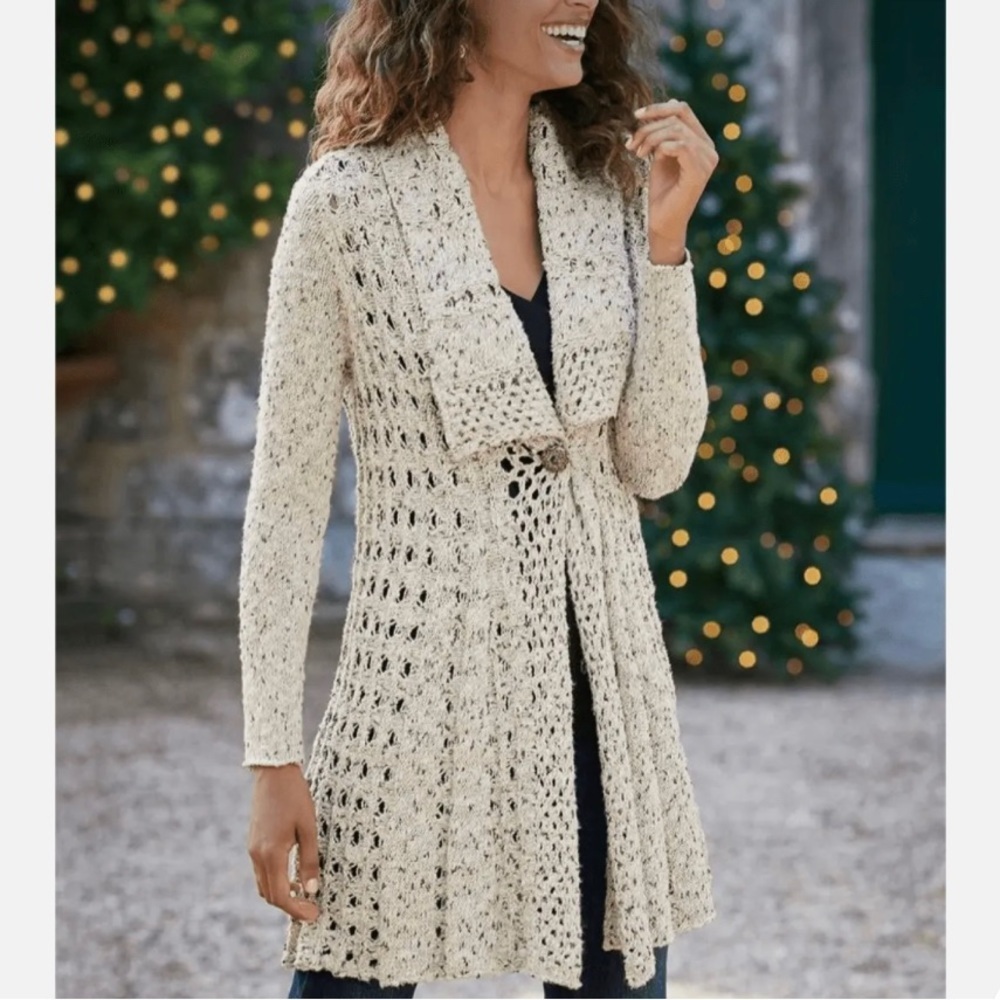 Soft Surroundings Teressa crochet cardigan. NWT.​​